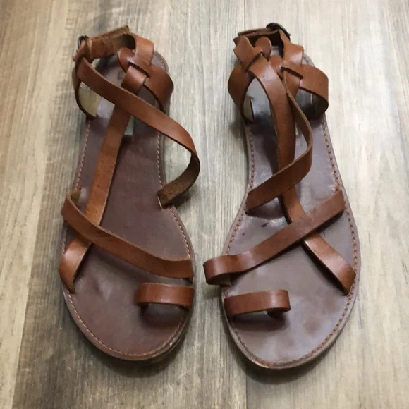 Steve Madden brown leather sandals 7.5 - Picture 2 of 4